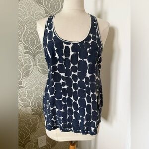 Banana Republic Dark Blue and White Tank Top